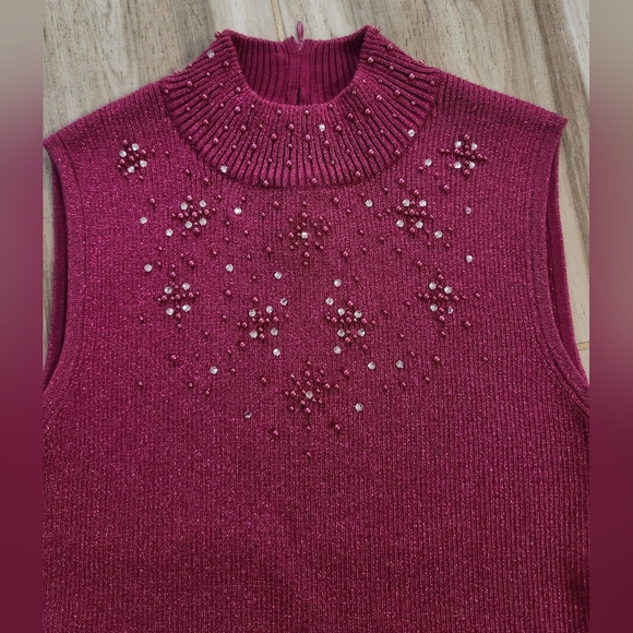 Tanjay sleeveless metallic sequin top bundle size small - Picture 4 of 10